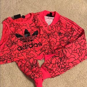 NEVER WORN adidas jacket + crop top